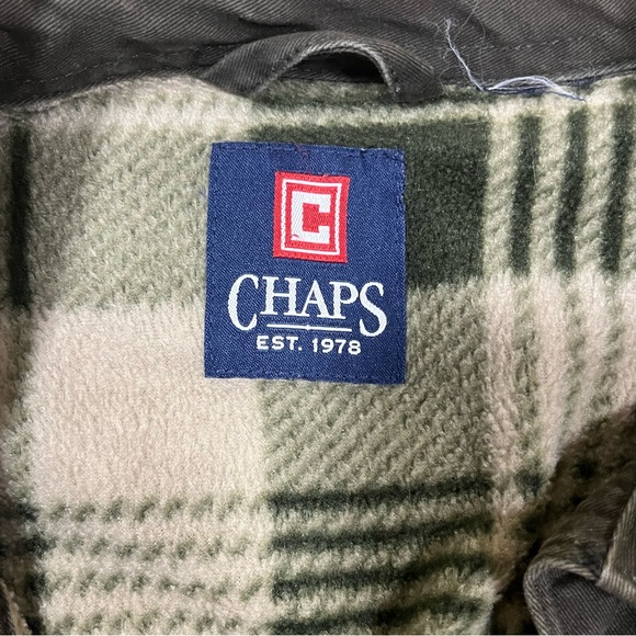 Chaps Ralph Lauren Olive Green Shacket - Picture 9 of 9
